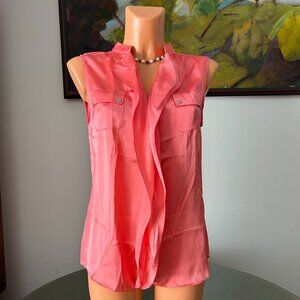 Cache NWT Pink Coral Sleeveless Top